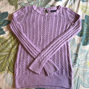 American Eagle Lavender Cable Knit Sweater